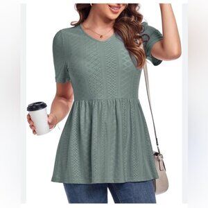 Shein size 0xl ruffle bottom top